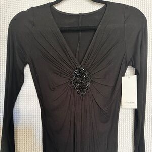 Gorgeous Pointed Hem Top Black